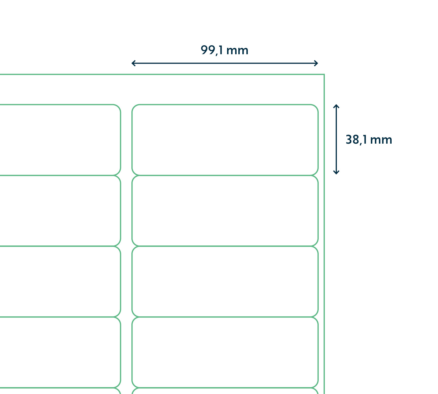 A4 etiket 99,1 x 38,1 mm ** - Afbeelding 3