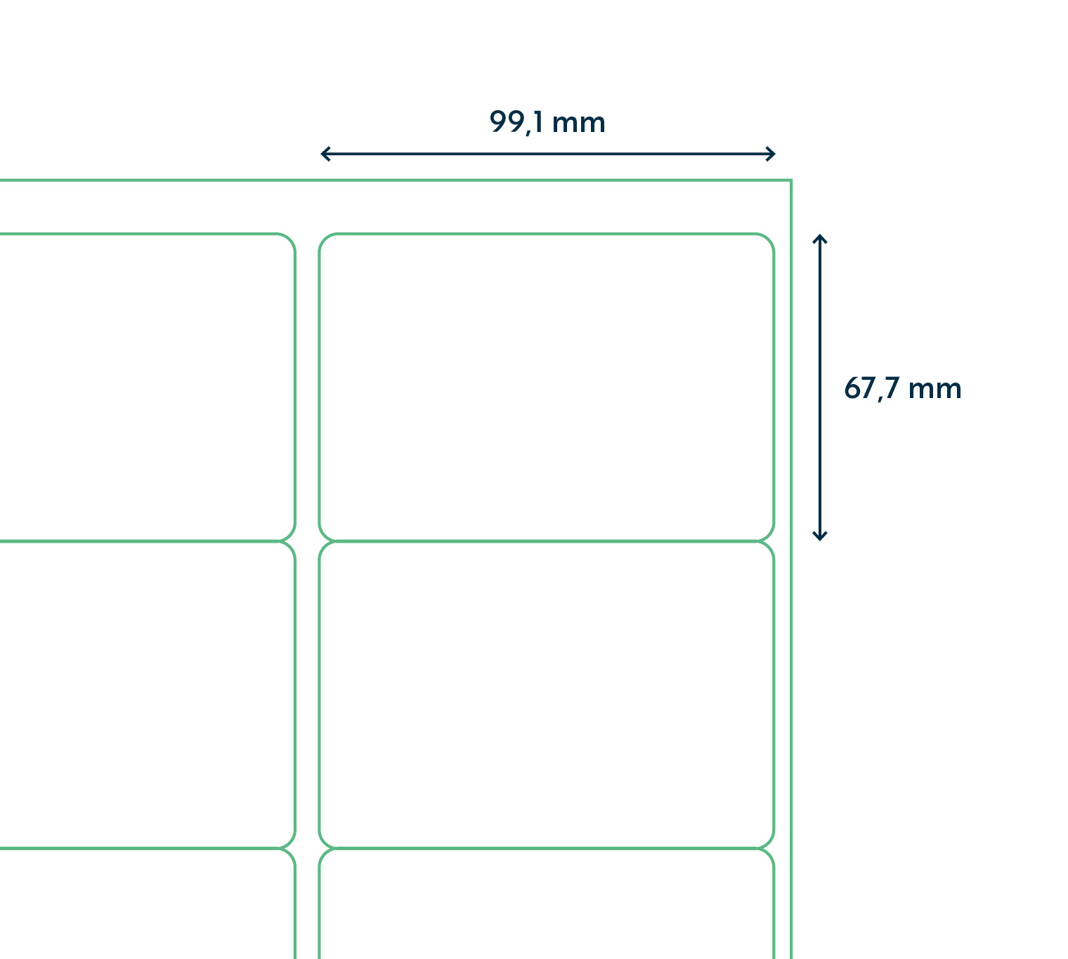A4 etiket Afneembaar 99,1 x 67,7 mm ** - Afbeelding 2