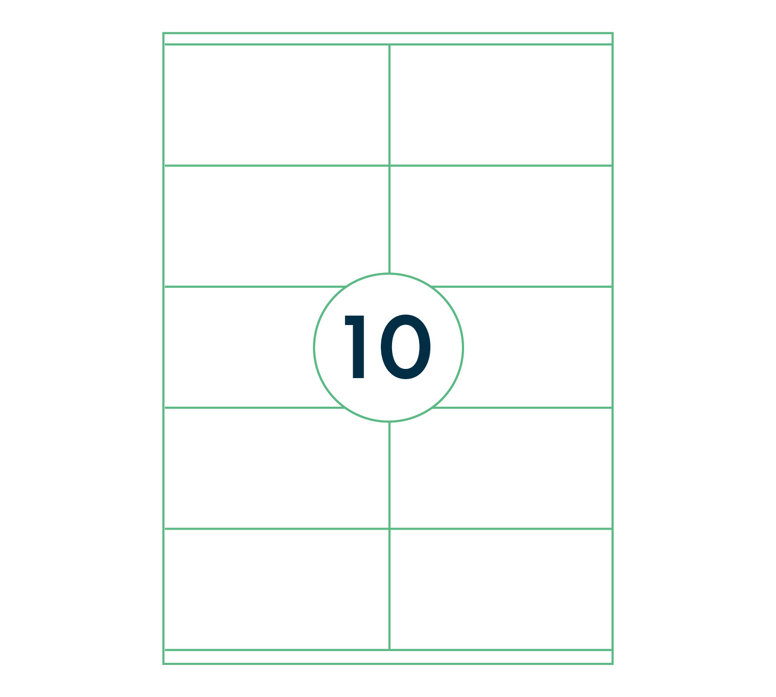 A4 etiket 105 x 57 mm ** - Afbeelding 2