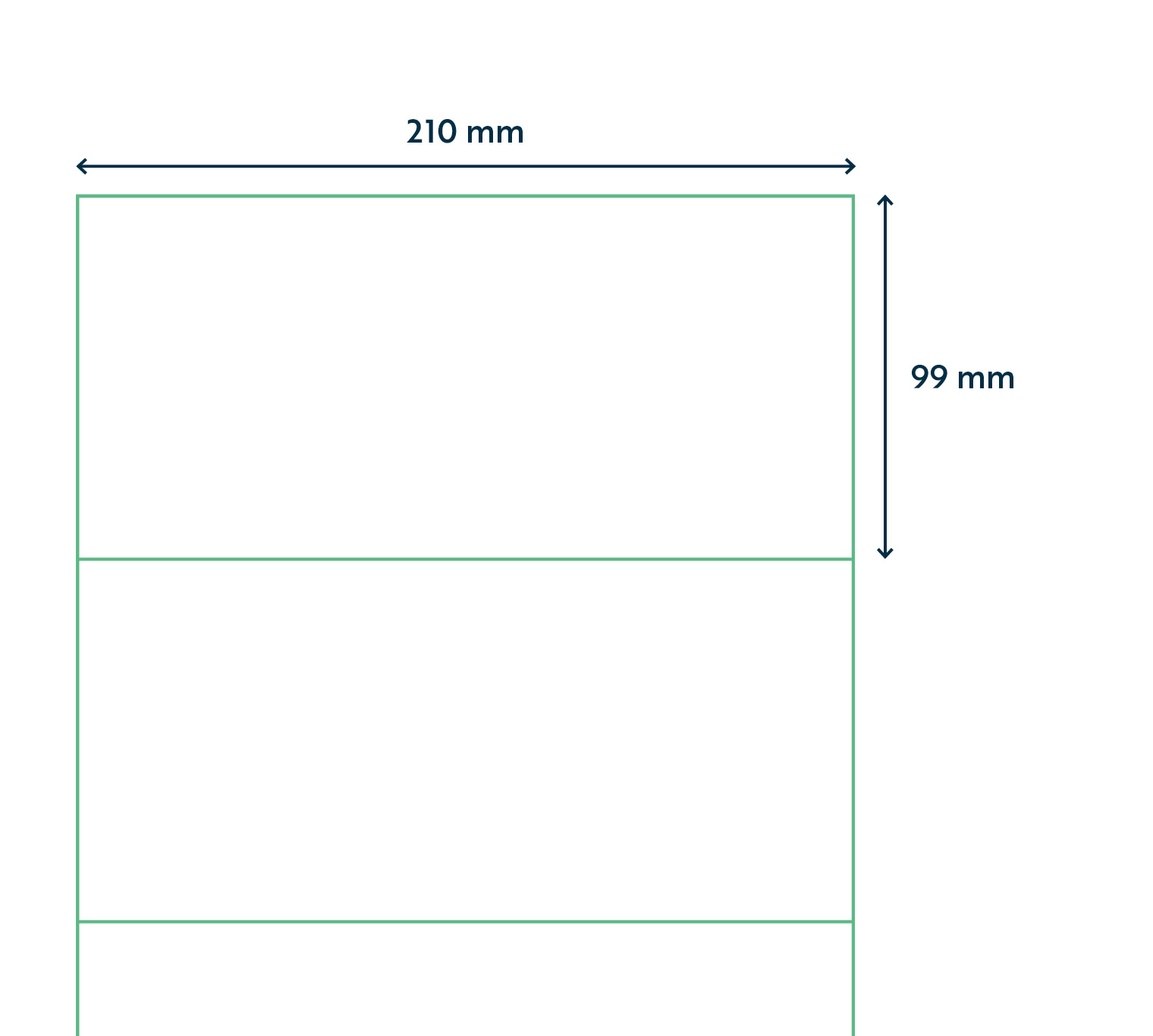 A4 etiket Transparant 210 x 99 mm ** - Afbeelding 3