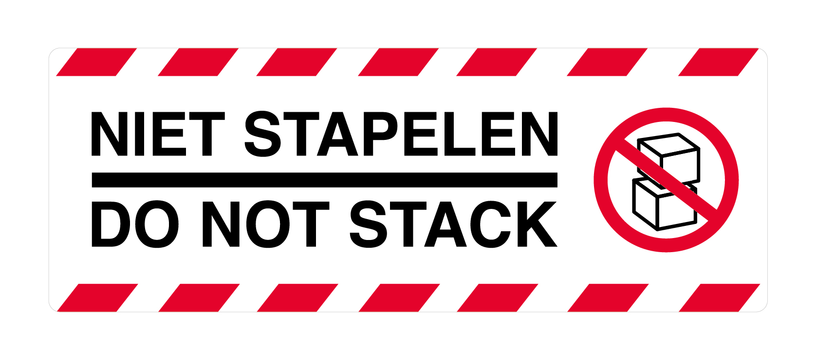 Niet stapelen etiket