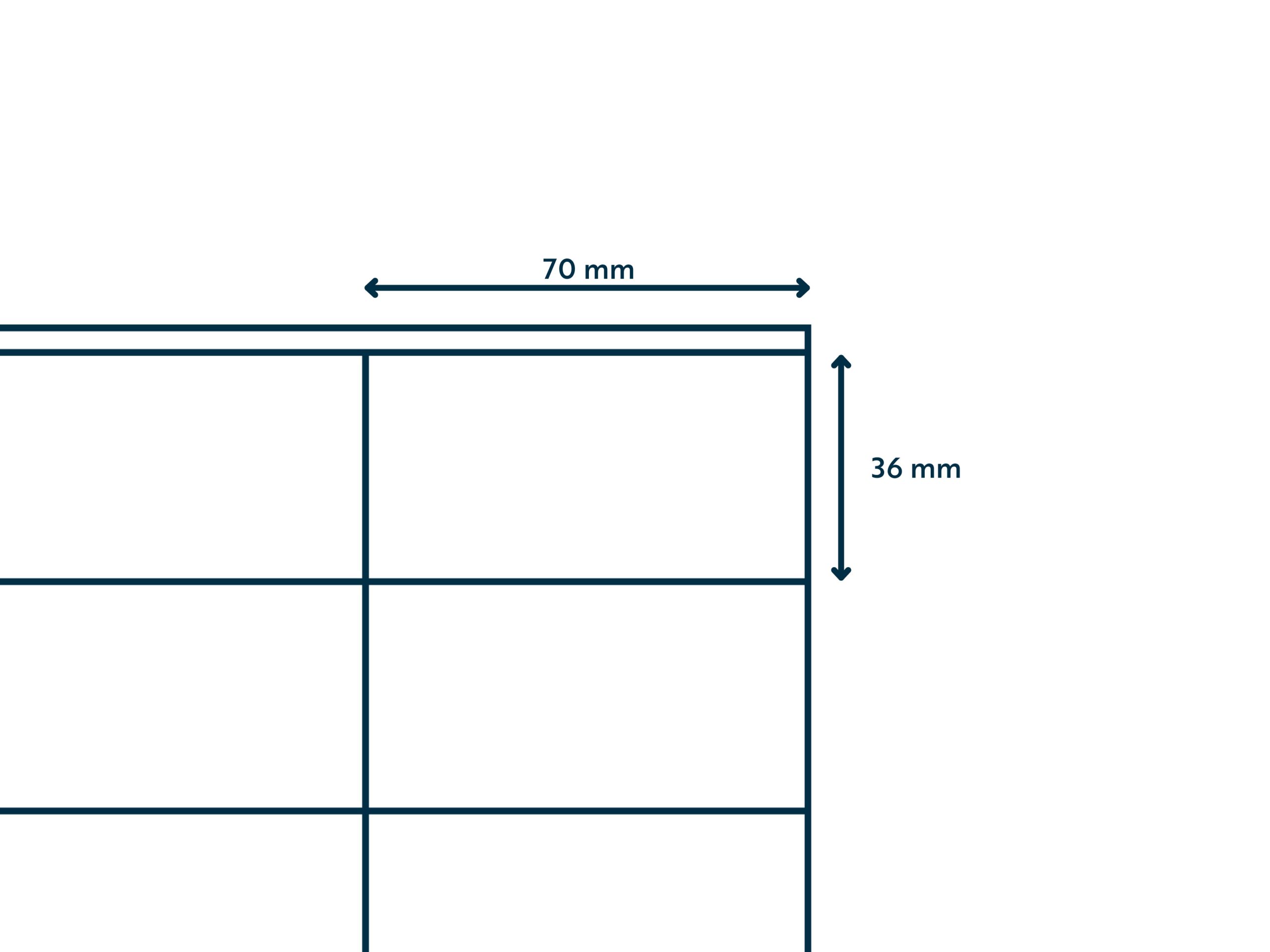 A4 etiket 70 x 36 mm ** - Afbeelding 3