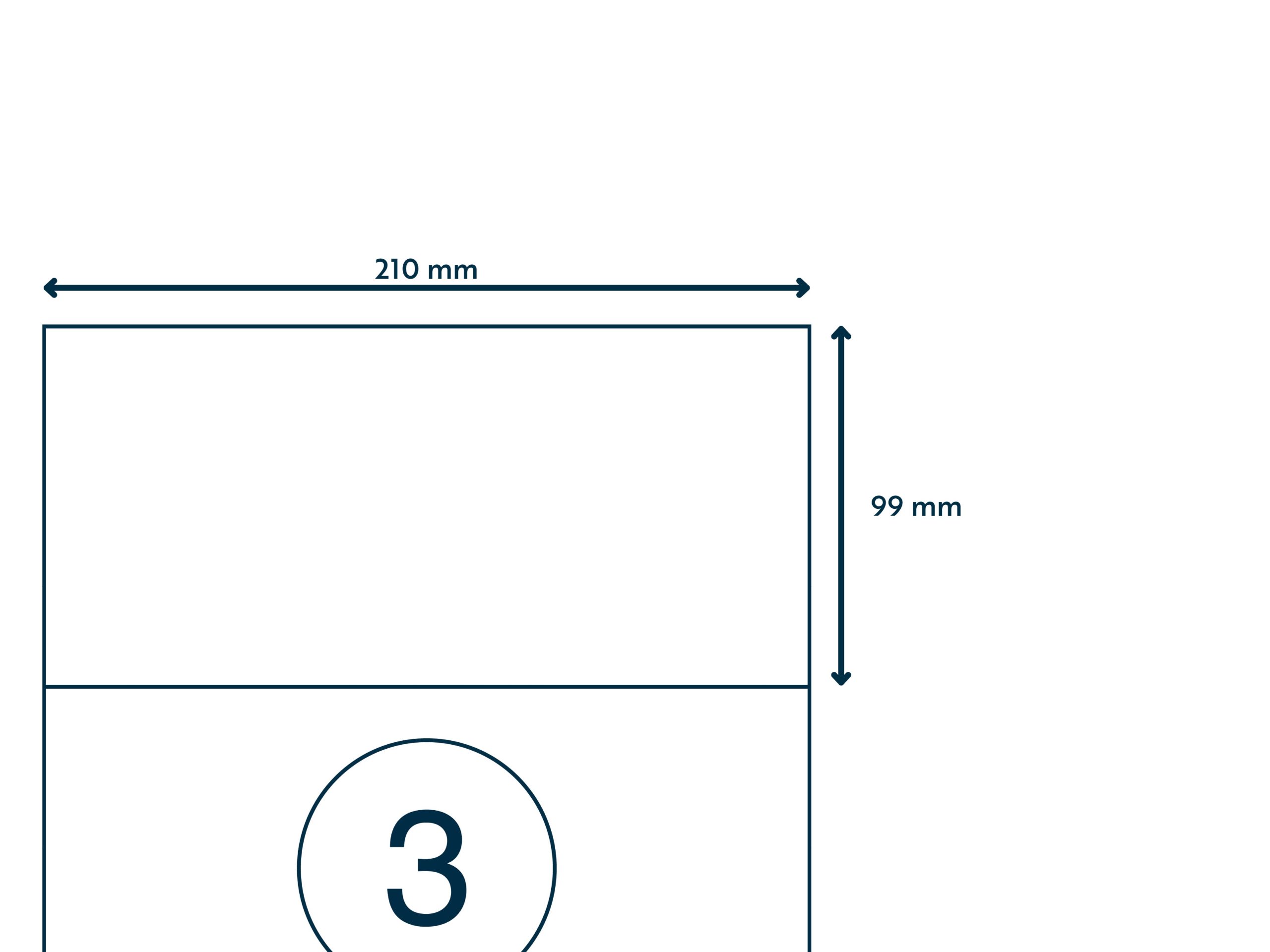 A4 etiket 210 x 99 mm ** - Afbeelding 3