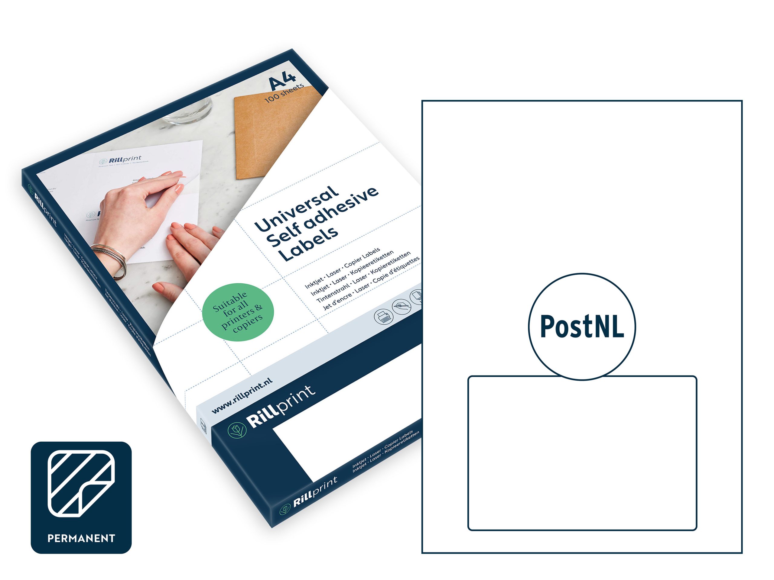 A4 etiket PostNL 150 x 100 mm **